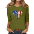 thumbnail image 1 of Blusas para Mujeres Casual 3/4 Manga Cuello Redondo Impreso Suelto, Mujer 3/4 Manga Tops Y Blusas para Diario, 1 of 4