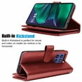 thumbnail image 4 of Wallet Case for Moto G Stylus 5G 2025 Wallet Case ,[9 Card Slots] Luxury PU Leather Credit Holder Carrying Folio Flip [Detachable] Kickstand Magnetic Phone Cover & Lanyard [Wine], 4 of 6