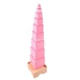 thumbnail image 5 of Montessori Pink Tower Wooden Cubes Beech Wood Sensorial Learning Toy 10 Piece Set, 5 of 9