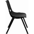 thumbnail image 4 of Bowery Hill Chaise Empilable Ergonomique en Coque Noire, 4 of 5