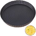 thumbnail image 2 of Tart Pan, Quiche Tart Pan, Removable Bottom Tart, Non-stick Quiche Tart Pan, Carbon Steel Tart Pan, For Cheesecakes, Chocolate Pies, Tart Pies, Quiche, 2 of 5