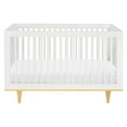 thumbnail image 3 of Davinci Marley Modern Pine Wood 3-In-1 Convertible Crib in White/Natural, 3 of 11