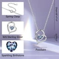 thumbnail image 2 of TINGN Birthday Gifts for Mom Birthstone Necklace 925 Sterling Silver Heart Birthstone Necklace for Mom Jewelry Anniversary Christmas Valentines Mothers Day Birthday Gifts, 2 of 5