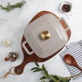 thumbnail image 5 of Smith & Clark 4 Quart Enameled Cast Iron Square Dutch Oven Pot with Lid, Gray, 5 of 6