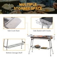 thumbnail image 6 of KWUXIN Barbecue Charcoal Grill,Portable Charcoal Grill, Foldable Barbecue Grill,Stainless Steel Folding BBQ Grill for Outdoor Backyard Cooking Camping Hiking Backpacking Picnic Garden Beach Part, 6 of 9