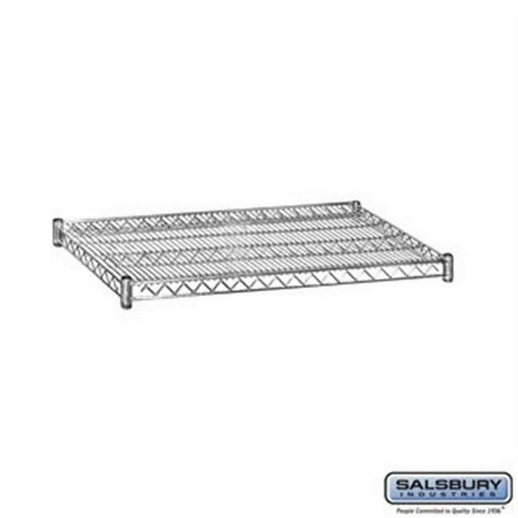 salsbury industries 9134chr 36-inch wide by 24-inch deep additional shelf for wire shelving, chrome