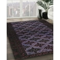 thumbnail image 3 of Ahgly Company Machine Washable Indoor Rectangle Abstract Plum Purple Area Rugs, 7' x 10', 3 of 7