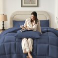 thumbnail image 2 of Juego de ropa de cama SunStyle Home Full/Queen, 7 piezas, azul, 2 of 8