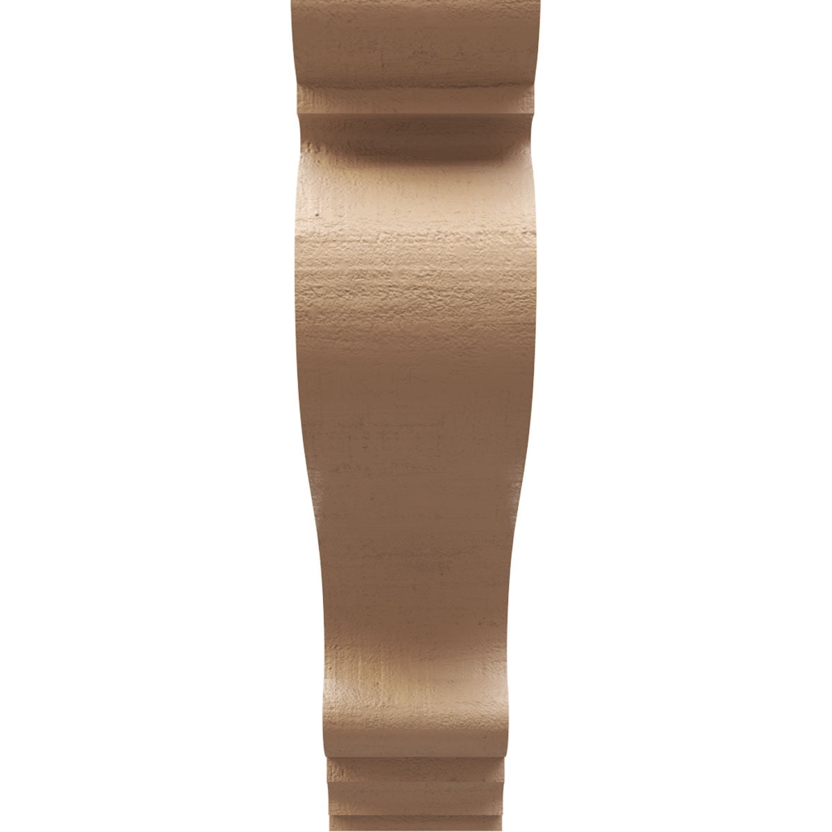 5"W x 20"D x 20"H Thin Scroll Rough Cedar Woodgrain TimberThane Corbel, Primed Tan