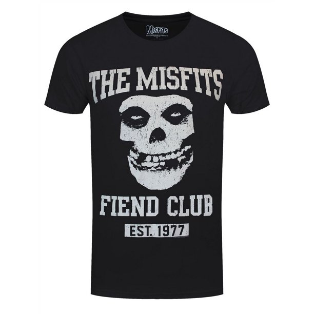 Misfits - Camiseta Fiend Club de Algodón para Adultos Unisex (Negro)