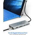 thumbnail image 3 of Docking Station, USB C Hub, 12 in 1 Surface Pro Docking Station with 4K HDMI, Ethernet, VGA, 92W PD, USB-C 3.0 and 2 USB 3.0 for MacBook Pro Air and Type-C Laptops with Thunderbolt 3 or 4, 3 of 10