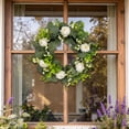 thumbnail image 6 of Nkmbld Spring Door Wreath for Front Door, Artificial Eucalyptus Floral Summer Wreath for Spring Summer Porch Decor, Farmhouse Home Wedding Decoration, 6 of 8