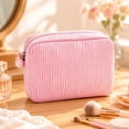 thumbnail image 4 of Makeup Bag, Travel Toiletry Bag for Women, Lightweight Make Up Bag, Purse Organizer Pouches Cosmetic Bag, Small Makeup Pouch Medicine Bag, Travel Essentials for Women - Hot Pink, 4 of 6