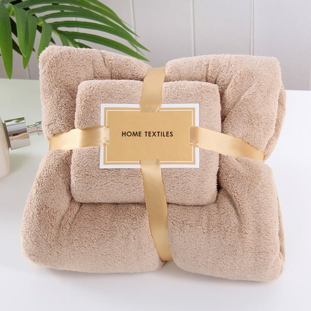 Pompotops Cotton 2 In 1 Bath Towel And Face Towel Soft-Bath Towels Set OF 2pc Clearance