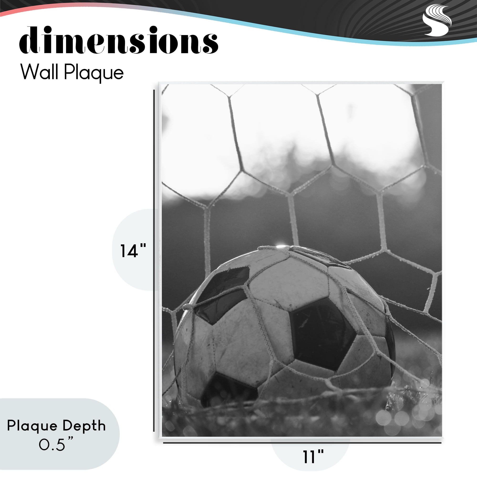 Stupell Industries Soccer Goal Score Wall Plaque Art, design by Marcus Prime