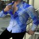 thumbnail image 1 of Camisa de hombre de manga larga con solapa y botones a rayas con estampado de ladrillo azul en alta definición, informal, cómoda, para exteriores, nueva moda, 1 of 6