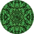 thumbnail image 1 of Ahgly Company Machine Washable Indoor Round Transitional Dark Forest Green Area Rugs, 4' Round, 1 of 7