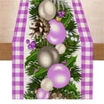 thumbnail image 2 of Yoyauz Table Runner 13"x72" Inch Christmas Colorful Plaid Printed Table Runner Kitchen Restaurant Decoration Tablecloth Tablecloth Holiday Table Decoration, 2 of 3