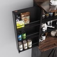thumbnail image 6 of ChVans Farmhouse 71" Tall Kitchen Pantry with 12 Hanging Shelves, 4 Barn Doors Pantry Storage Cabinet with Load-Bearing Steel Pipe and Adjustable Shelves for Kitchen, Dining Room, Living Room, Black, 6 of 9