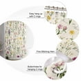 thumbnail image 3 of Vintage Watercolor Shower Curtain, 36" x 72", Wildflowers Leaves Botanical Rustic Waterproof Bathroom Curtain Washable Shower Curtain Set with 12 Hooks, 3 of 6