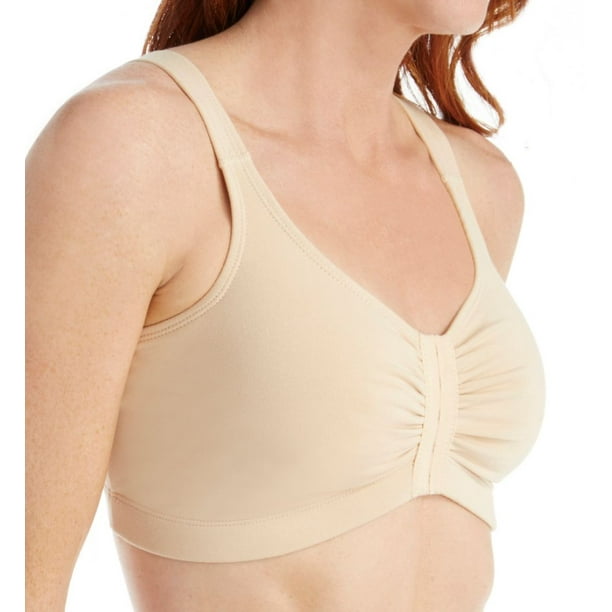 Women's QT 5001 Cotton Front Hook Pocket Bra (Nude 36) 