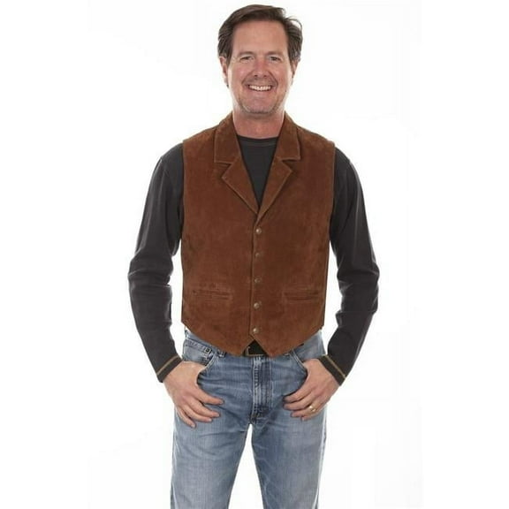 Scully  Medium Suede Blanket Back with Vest, Cinnamon