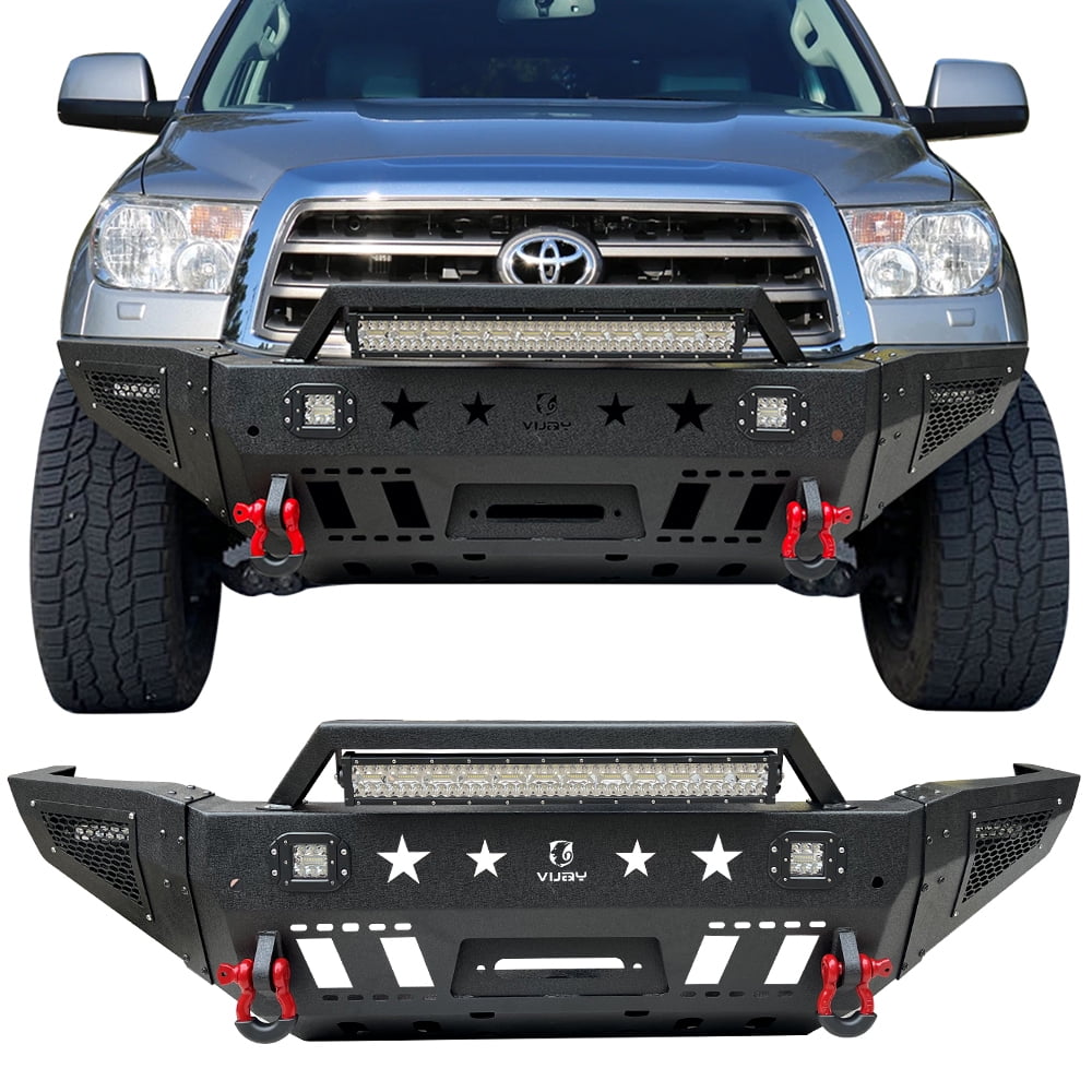 Vijay Steel Black Front Bumper Fits 2011-2016 Toyota Sequoia with Winch ...