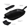 thumbnail image 3 of Sartén Grill de Hierro Fundido con Funda de silicón, Cocción Uniforme Cookify (Negro, 27 cm), 3 of 9