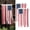 Standard, variant on Lighted Rag American Flag Banner, 4 x 2.3 ft 4th of July Rag American Flag Banner, Independence Day Retro Flags Bunting, for Outdoor Garden Yard Home Party Decoration (With Light,2pcs)