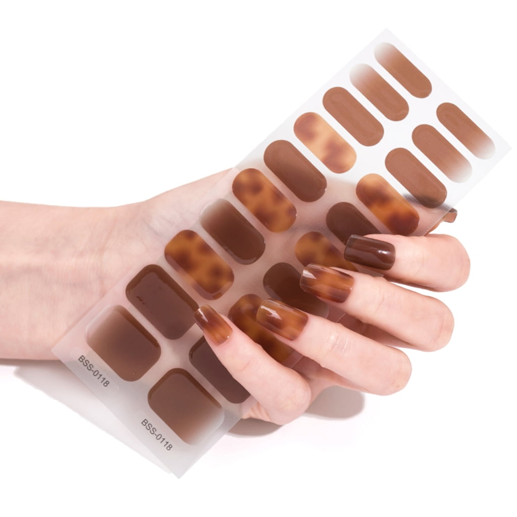 SEFUONI Semi Cured Gel Nail Polish Stickers Fashion Design Classical