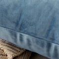 thumbnail image 5 of Deconovo Large Decorative Pillow Covers for Sofa Home Decor Velvet Pillow Covers for Bedding, 26"x 26", Haze Blue, 2 Pack, 5 of 8
