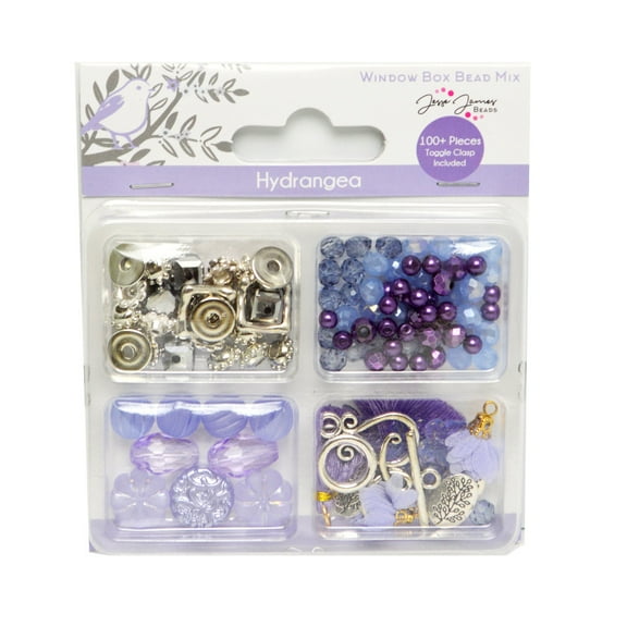 Jesse James Beads Hydrangea Light Purple Mixed Beads Set, Light Purple
