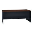 thumbnail image 4 of Hirsh Executive Office Modular Double Pedestal File Office Desk, 36 inch D x 72 inch W, Black/Walnut, 4 of 7