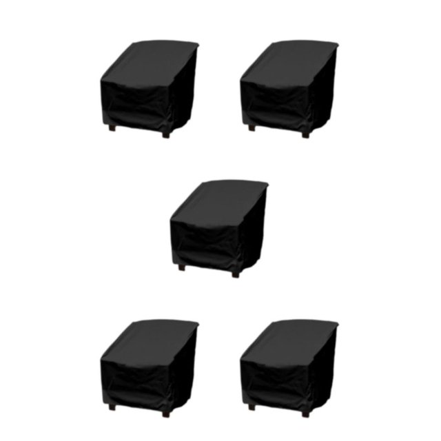 Wweixi 1/2/3/5 Polyester Dust And Sun Protection For Garden Chair Waterproof And Easy To Clean Chair black 210D:64*64*70/120 5PCS