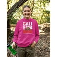 thumbnail image 3 of California Republic Women's Hoodie - Retro California Flag Pullover - Soft, Warm, and Comfortable - Perfect Birthday Gift - Celebrate Californian Pride in Style - Pink XX Large, 3 of 5