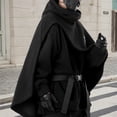 thumbnail image 2 of Hoodie Men Men's Hooded Sweatshirt High Neck Cape Style Loose Fit Pullover Hoodie With False Layering For Casual Outdoor Wear, 2 of 4