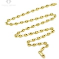 thumbnail image 2 of 925 Sterling Silver 4.5mm Puff Mariner Chain, FREE Microfiber Cloth, Yellow Gold Plated Hollow Anchor Link Mens Womens Necklace, Giorgio Bergamo 24, 2 of 7