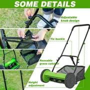 FDW Lawn Mower Grass Cutter Machine, with Collection Box (Push Reel Mower, 12mm to 45mm of Height)