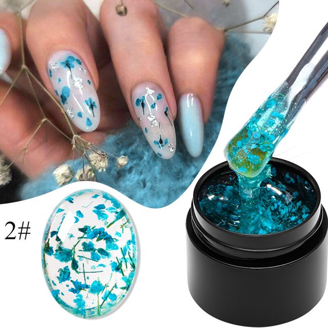 MEET ACROSS-esmalte de Gel para uñas, barniz de flores secas, rosa, morado, azul, Natural, para verano