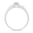thumbnail image 5 of 14k White Gold Oval White Topaz Ring, 5 of 6