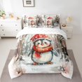 thumbnail image 2 of Manfei Cartoon Penguin 7-Piece Twin Bedding Sets for Kids Teens,Winter Snowflake Bedding Comforter Set,Merry Christmas Breathable Sheet Sets,Breathable Home Decor,Reversible, 2 of 8