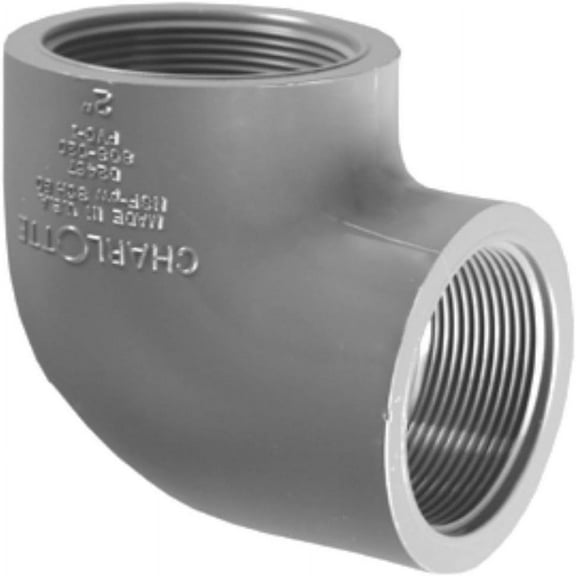 Charlotte Pipe Schedule 80 1-1/2 in. FPT x 1-1/2 in. Dia. FPT PVC 90 Degree Elbow