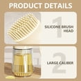 thumbnail image 4 of TIMIFIS Kitchen Cleaning Wipes Oil Brush High Temperature Counteractive Oil Brush with Bottle Kitchen Pancake Barbecue Baking Food Grade Integrated Glass Oil Brush Bottle Kitchen Gadgets, 4 of 8
