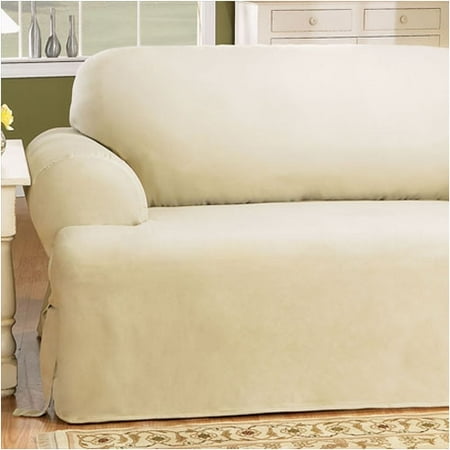 Sure Fit Cotton Duck T Cushion Sofa Slipcover