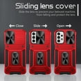 thumbnail image 6 of TECH CIRCLE Case for Samsung Galaxy A23 Phone Cover with Magnetic Kickstand + Metal Ring Holder + Lens Cover, Shockproof Hybrid PC+TPU Covers [360° Rotating Bracket] [Corner Protection] - Red, 6 of 8