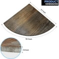 thumbnail image 3 of Rustic Finish Floating Shelves for Wall Solid Wood Wall Hanging Shelves Small Corner Shelf 4 Tier Set, 3 of 8