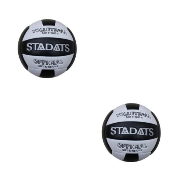 Eigraketly Tamaño 5 voleibol competición profesional voleibol suministros de entrenamiento elástico PU a prueba de fugas pelotas de playa al Negro 2Conjunto