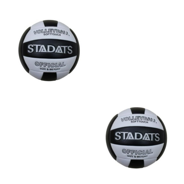 Greeniant Tamaño 5 voleibol competición profesional voleibol suministros de entrenamiento elástico PU a prueba de fugas pelotas de playa al Negro 2piezas