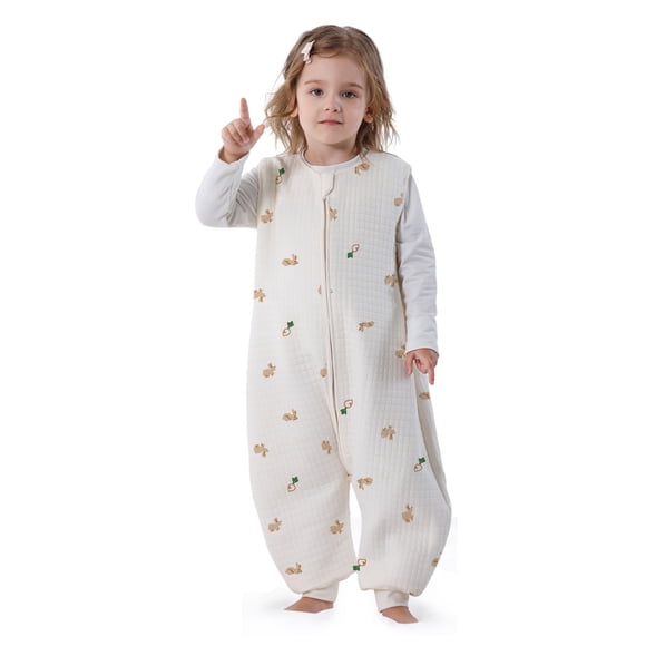 Pijama Niña Miracle Baby Saco de Dormir para Bebé con Cremallera Bidireccional 1.5tog,de 6 a 18 Meses