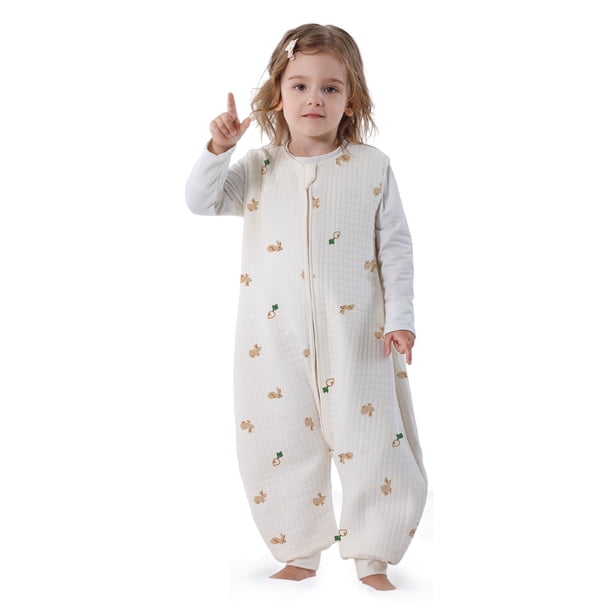 Pijama Niña Miracle Baby Saco de Dormir para Bebé con Cremallera Bidireccional 1.5tog,de 6 a 18 Meses